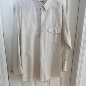Giorgio Armani Cream Casual Button Down Shirt